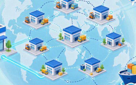 速卖通海外仓网络与 Brand+ 结构示意