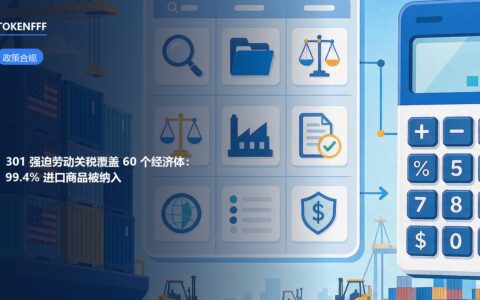 美国海关关税政策示意图，60个经济体被纳入301强迫劳动关税