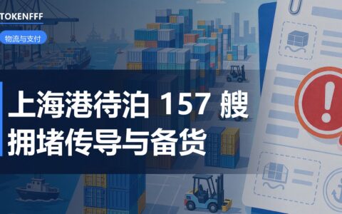 上海港外待泊集装箱船排队