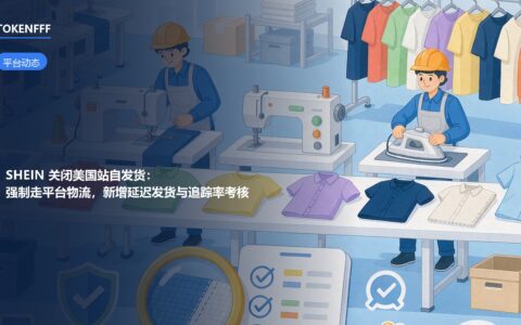 SHEIN美国站自发货关闭后强制走平台物流的履约流程与考核指标示意图