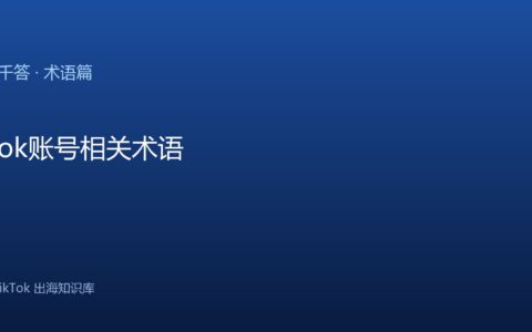 TikTok千问千答 术语篇