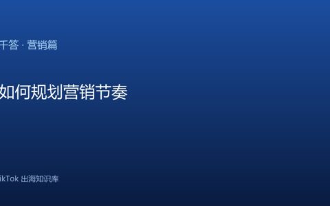 TikTok千问千答 营销篇