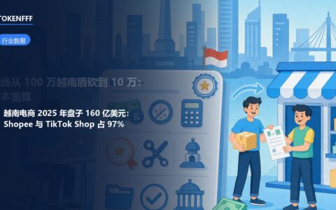 越南电商四大平台2025年GMV份额结构示意图